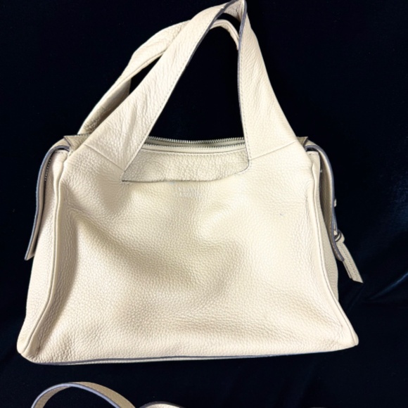 Vince Camuto Leather Handbag Top Handle Purse Winter White Xtra Crossbody Strap - Picture 2 of 10